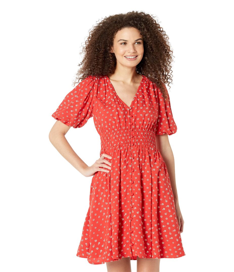 Платье Madewell, Sophia Mini Dress in Bandana Flower 9735554 | Bandana Red фото 1