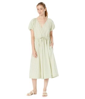 Платье Madewell, Plaid Tie-Waist Midi Dress