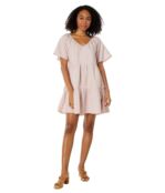 Платье Madewell, Linen-Blend Lorelei Mini Dress 9735672 | Dusty Blush фото 4