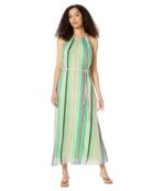 Платье Maggy London, Halter Maxi Dress 9735725 | Ivory/Kiwi Green фото 1