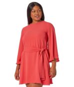 Платье Maggy London, Long Bell Sleeve Mini Dress with Tie Waist 9735789 | Cayenne Coral фото 1