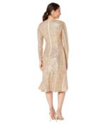 Платье Maggy London, Sequin Dress with Shirring at Waist and Slit 9736501 | Rose Gold фото 2