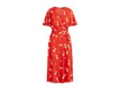 Платье LAUREN Ralph Lauren, Floral Crinkled Georgette Dress 9737229 | Orange/Cream/Tan фото 5