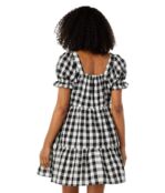 Платье Madewell, Square-Neck Tiered Mini Dress in Gingham Seersucker 9738151 | True Black фото 2