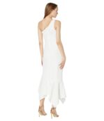 Платье XSCAPE, Midi One Shoulder Scuba Crepe Ruffle 9739059 | White фото 2