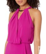 Платье XSCAPE, Midi Crepe Ruffle Blouson 9739069 | Orchid фото 3