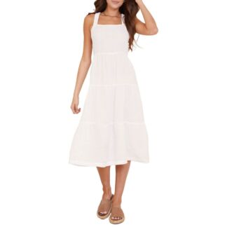 Платье bella dahl, Scrunch Strap Tiered Midi Dress