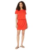 Платье Lilla P, Smocked Dolman Sleeve Flame Modal Dress 9741612 | Cherry фото 4