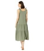 Платье Lilla P, Double Gauze Tie Strap Peplum Dress 9741618 | Aloe фото 2