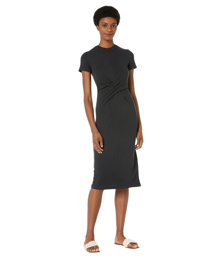 Платье MONROW, Supersoft Front Twist Dress 9778152 | Faded Black фото 1