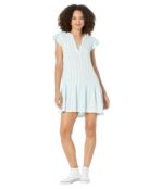 Платье MONROW, Pinstripe Gauze Easy Ruffle Dress 9778283 | Sea Foam фото 4