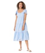 Платье Draper James, Embroidered Emily Midi Dress 9781704 | Light Blue фото 1