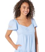 Платье Draper James, Embroidered Emily Midi Dress 9781704 | Light Blue фото 3