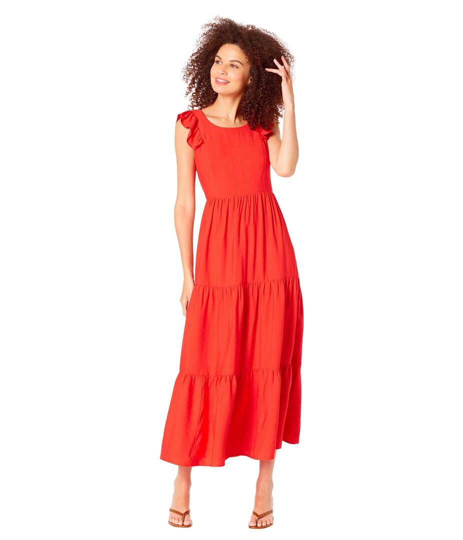 Платье CeCe, Tiered Tie Back Maxi Dress 9783297 | Fireball фото 1