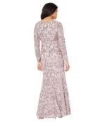 Платье Adrianna Papell, Long Sleeve Stretch Sequin Mermaid Gown