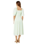 Платье MOON RIVER, Puff Sleeve Midi Dress 9784432 | Sage фото 2