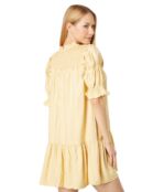 Платье MOON RIVER, Smocked High Neck Short Dress 9784433 | Yellow фото 2