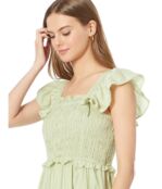 Платье MOON RIVER, Flutter Sleeve Smocked Midi Dress 9784438 | Mint фото 3