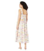 Платье MOON RIVER, Woven Printed Maxi with Asymmetrical Tiers 9784442 | Pink Multi фото 2