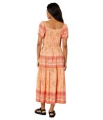 Платье Lucky Brand, Printed Midi Dress 9784539 | Peach Multi фото 2