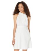 Платье Vince Camuto, Chiffon Bow Neck Signature Crepe A-Line Skirt Twofer 9787028 | Ivory фото 1