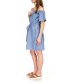 Платье MICHAEL Michael Kors, Tencel Off Shoulder Mini Dress 9788876 | Light Cadet Wash фото 2