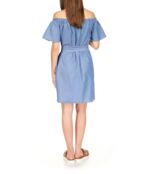 Платье MICHAEL Michael Kors, Tencel Off Shoulder Mini Dress 9788876 | Light Cadet Wash фото 3