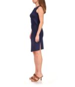 Платье MICHAEL Michael Kors, Solid Crew Neck Drape Dress 9788886 | Midnight Blue фото 2