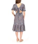 Платье MICHAEL Michael Kors, Print Tie Back Midi Dress 9788896 | Sangria фото 3