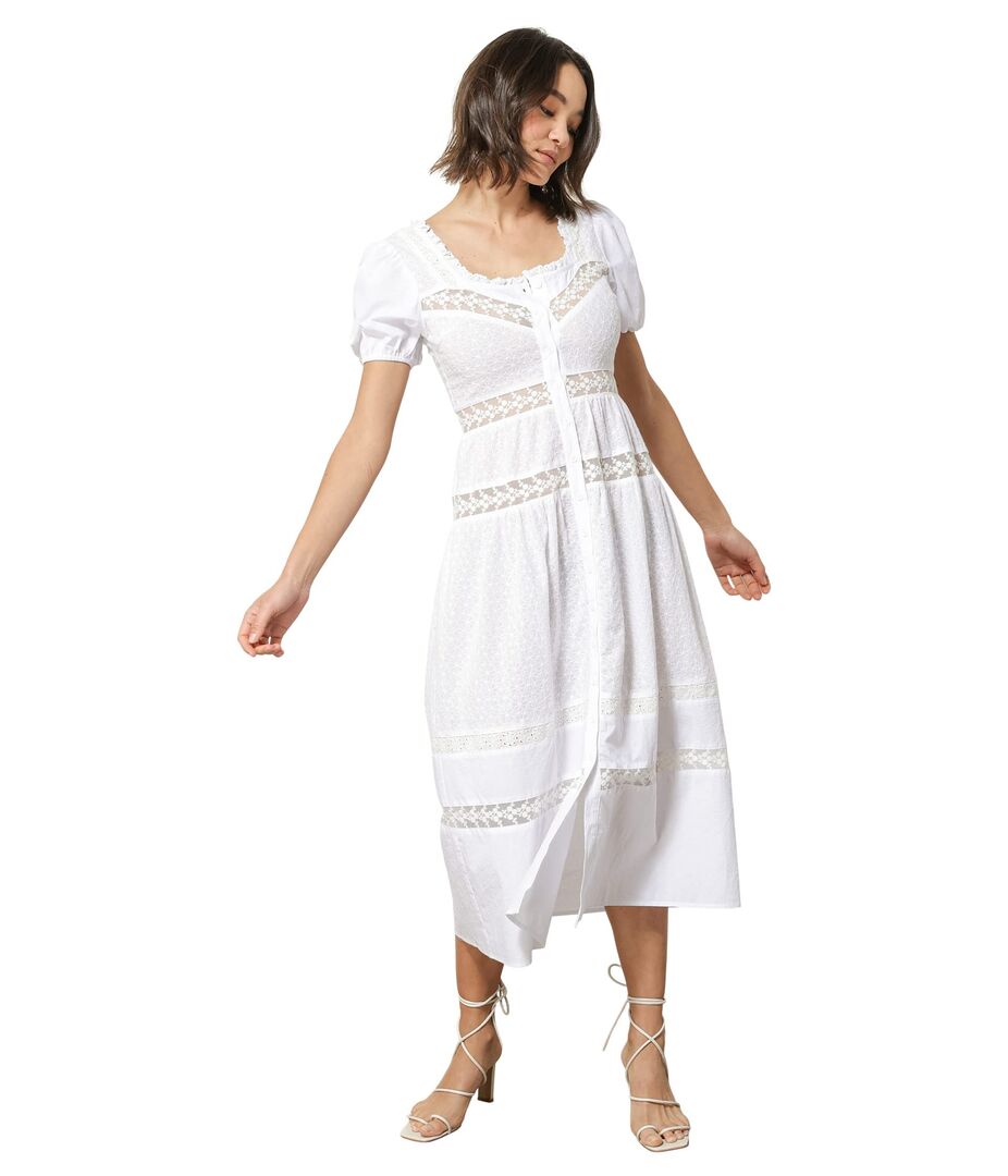 Платье line and dot, Sammi Midi Dress 9793941 | White фото 1