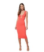 Платье line and dot, Reese Cutout Sweater Midi Dress 9794355 | Orange фото 1