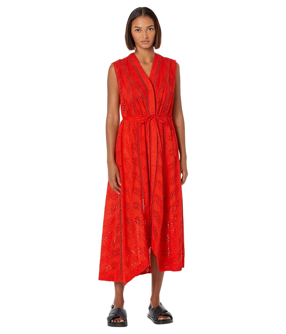 Платье AllSaints, Tate Broderie Dress 9796515 | Poppy Blaze Red фото 1