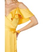 Платье Bebe, Cold-Shoulder Ruffle Maxi Dress
