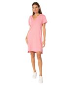 Платье Mod-o-doc, Slub Jersey Short Sleeve Split-Neck Dress 9801505 | Pink Leaf фото 1