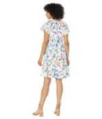 Платье Maggy London, Mini Dress with Flutter Sleeve 9803029 | White/French Blue фото 2