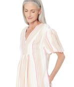 Платье Maggy London, Striped Babydoll Dress 9803042 | Ivory/Pink фото 3