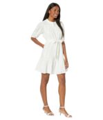 Платье Maggy London, Petite Cotton Mini Fit-and-Flare 9803053 | Ivory фото 4