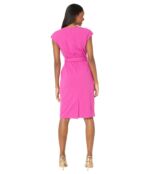 Платье Maggy London, Petite Square Neck Midi Dress 9803061 | Fuchsia Red фото 2