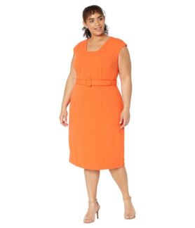 Платье Maggy London, Plus Size Square Neck Midi Dress