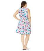 Платье Maggy London, Plus Size Fit-and-Flare Shirtdress 9803080 | Ivory/Multi фото 2