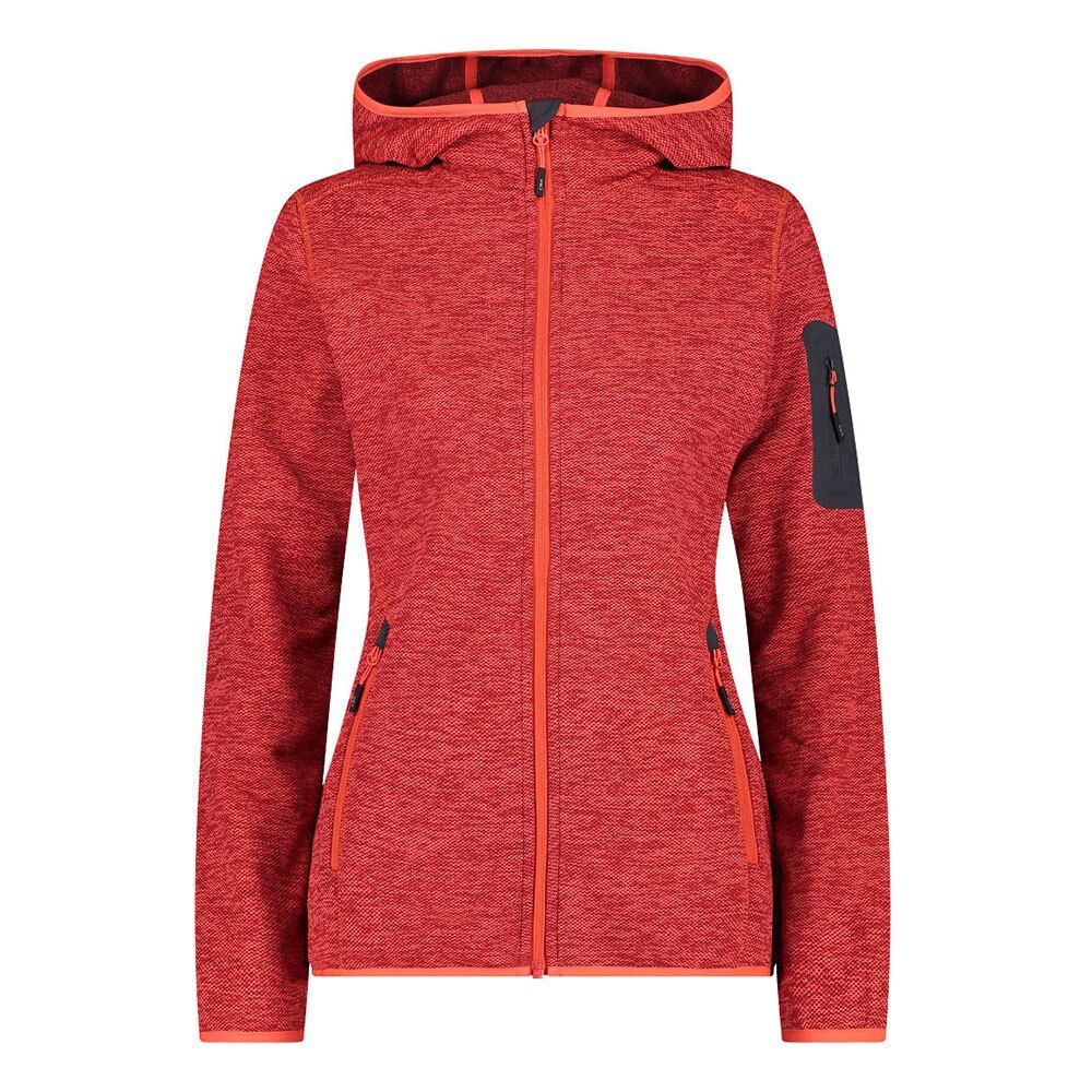 Куртка CMP 3H19826 Hooded Fleece, красный 139193782 | Red фото 1