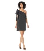 Платье CeCe, One Shoulder Contrast Clip Dress 9805687 | Rich Black фото 4