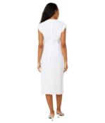 Платье 1.STATE, Drop Shoulder Tie Front Midi Dress 9809902 | Ultra White фото 2