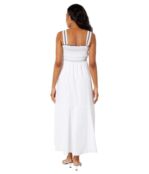 Платье 1.STATE, Topstiched Smocked Bodice Maxi Dress 9810111 | Ultra White фото 2