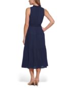 Платье DKNY, Sleeveless Tiered Midi Dress 9812223 | Navy фото 3