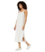 Платье Madewell, Linen-Cotton Princess-Seamed Midi Dress in Stripe 9813620 | Desert Dune фото 1