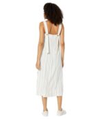 Платье Madewell, Linen-Cotton Princess-Seamed Midi Dress in Stripe 9813620 | Desert Dune фото 2