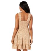 Платье Madewell, Linen-Blend Lucie Smocked Tank Mini Dress in Painted Seash 9813616 | Tawny Sand фото 2