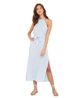 Платье bella dahl, Smocked Waist Halter Midi Dress