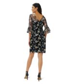 Платье Adrianna Papell, Bell Sleeve Stretch Embroidered Sheath Dress 9819772 | Black Multi фото 2